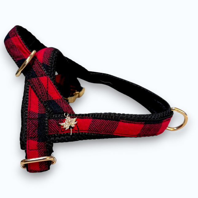 Puccissimé Pet Couture One-Click Dog Harness - Canada Buffalo Plaid