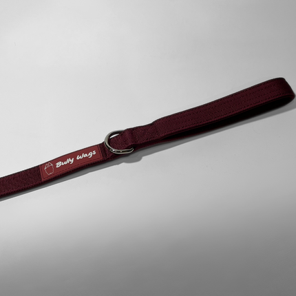 Bully Wags Tactical Heavy-Duty Dog Leash - Cherry Wine
