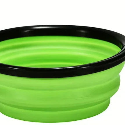 Portable Silicone Pet Bowl with Carabiner Clip, Collapsible, 350 ml
