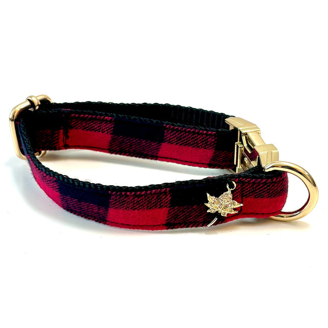 Puccissimé Pet Couture Dog Collar - Canada Buffalo Plaid