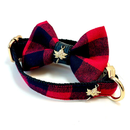 Puccissimé Pet Couture Dog Collar - Canada Buffalo Plaid