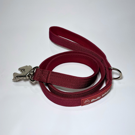 Bully Wags Tactical Heavy-Duty Dog Leash - Cherry Wine
