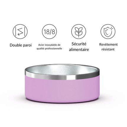 Gamelle personnalisée pour chien et chat lilas