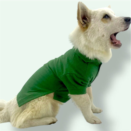 Puccissimé Pet Couture Green Cotton Dog Shirt