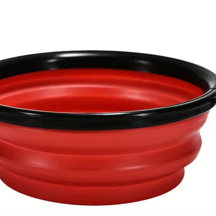 Portable Silicone Pet Bowl with Carabiner Clip, Collapsible, 350 ml