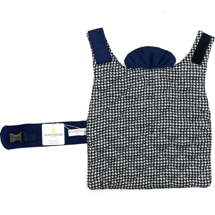 Puccissimé Pet Couture Navy Waterproof Insulated Dog Rain Jacket