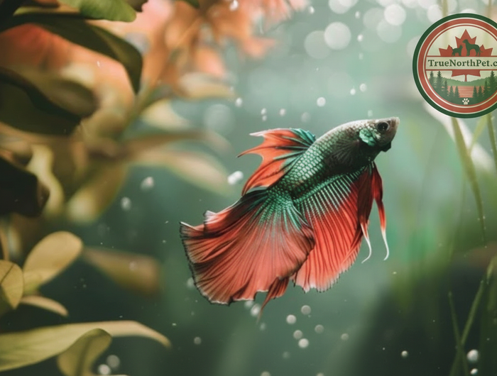 Betta Fish Hero Slide with TrueNorthPet.ca Logo