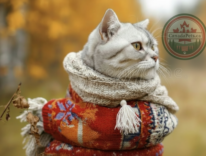 Cat with logo near ear