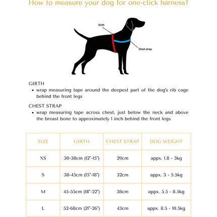 Puccissimé Pet Couture One-Click Dog Harness - Elite
