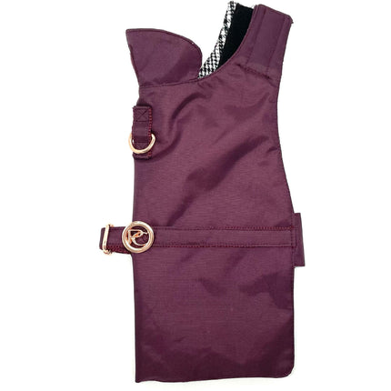 Puccissimé Pet Couture Burgundy Waterproof Insulated Dog Rain Jacket