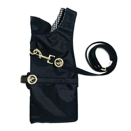 Puccissimé Pet Couture Black Waterproof Insulated Dog Rain Jacket